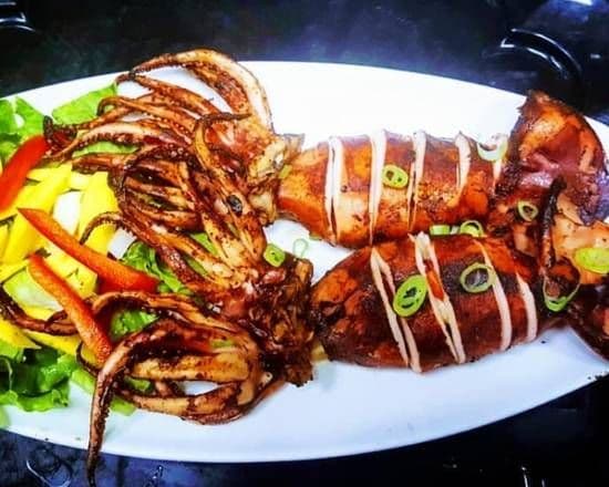 Grilled and Stuffed Squid (2 pcs) with Plain Rice