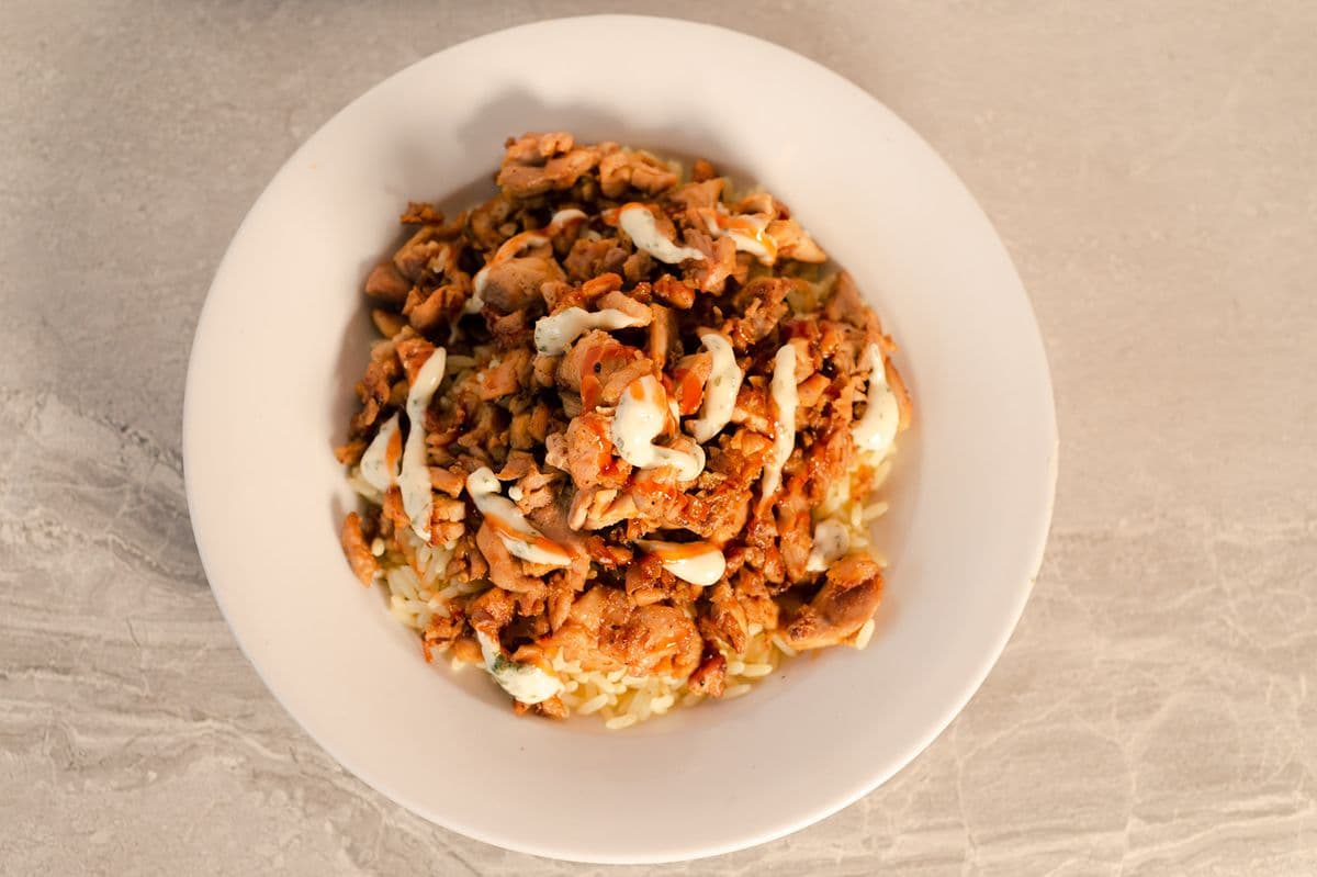 CHICKEN ON RICE W/CAN POP BOGO