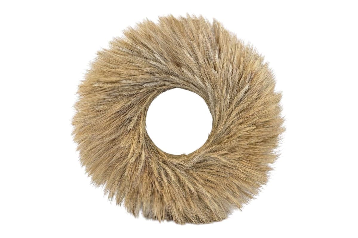 Dried Wheat Wreath - 20 Inch
