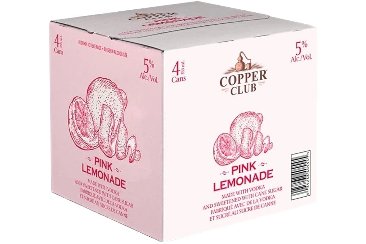 Copper Club Pink Lemonade 355ml 4pk Can