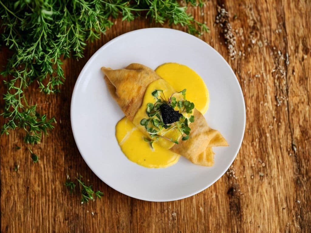 Lobster Scrambled Crepes