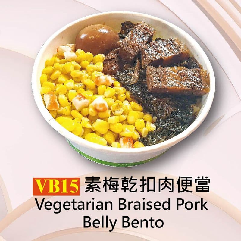 Vegetarian Braised Pork Belly Bento / VB15素梅菜扣肉便當