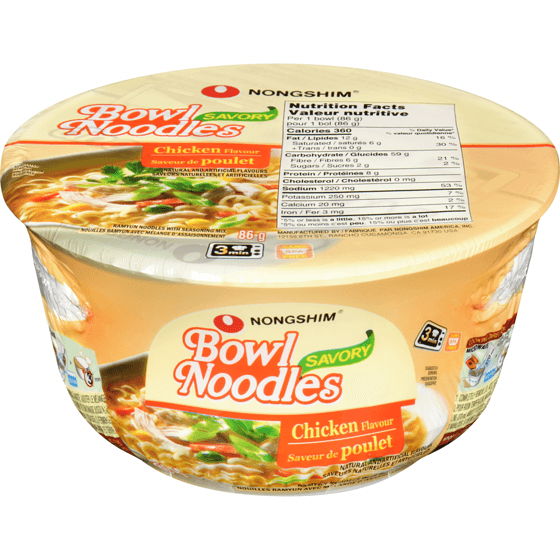 Nongshim Bol Poulet Sarriette 86g /Nongshim Bowl Savory Chicken 86g