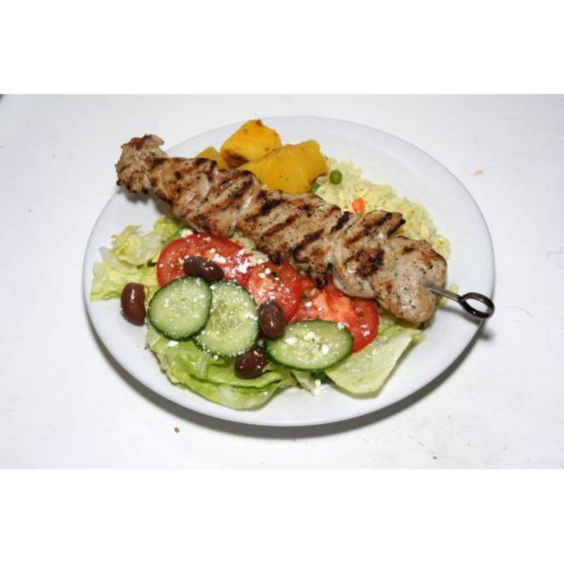 Homemade Pork Souvlaki Dinner