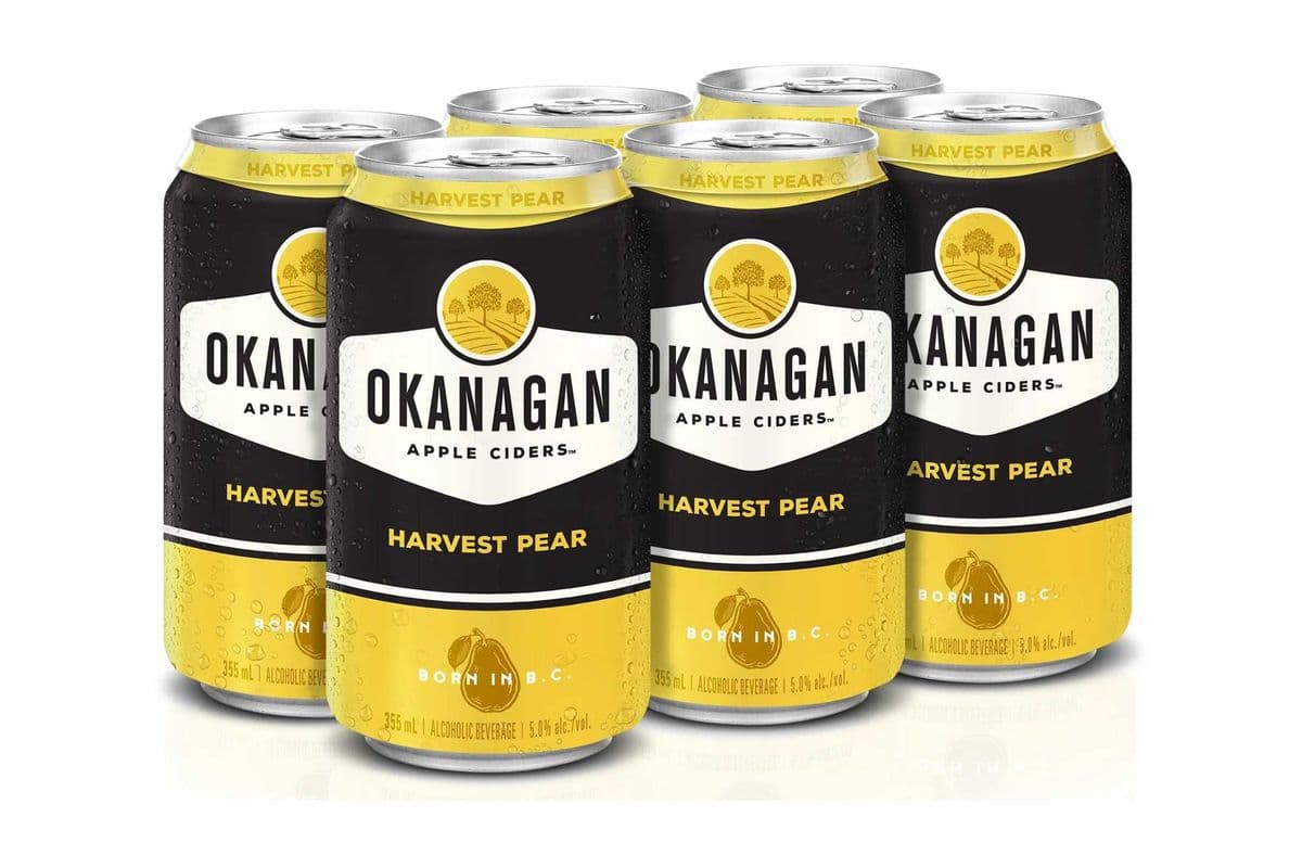 Okanagan Harvest Pear Flavour Cider (6 Cans) (1 x 6x355ml)
