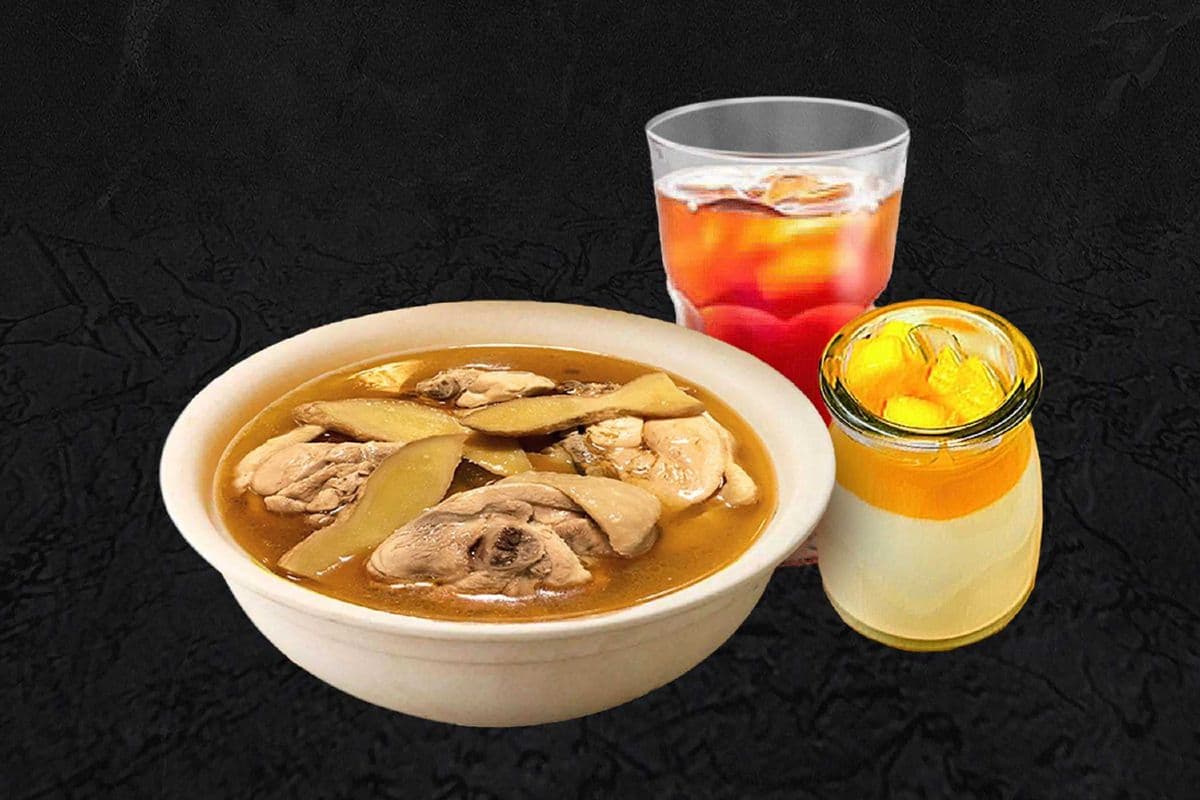 09. Taiwanese Sesame Oil Chicken Noodle Soup Combo 麻油雞湯麵套餐
