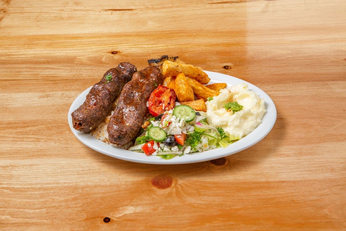 E. Kofta Beef (Ground Beef) Kebab Platter