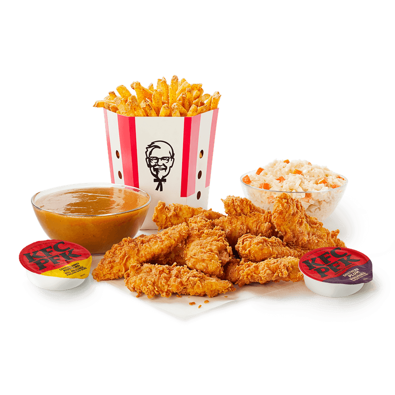 10 Crispy Strips Bucket and 3 Large Sides