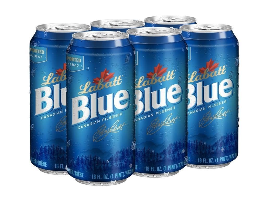 Labatt Blue, 6pk 473ml beer (5.0% ABV)