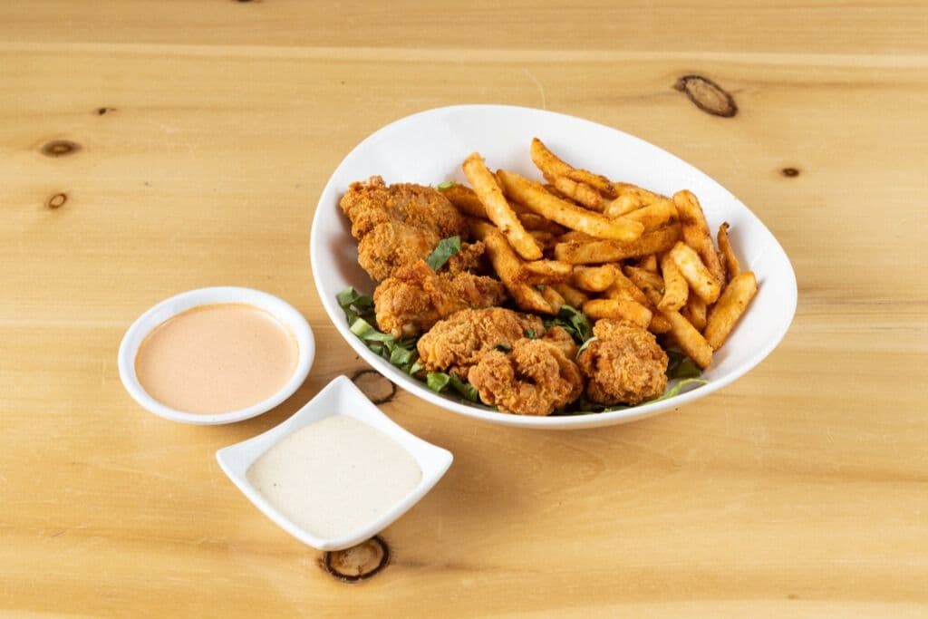 Chicken Wings and French Fries Bowl