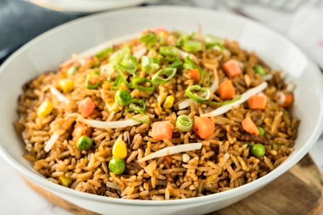 B. Vegetable Fried Rice and Vegetable Chow Mein