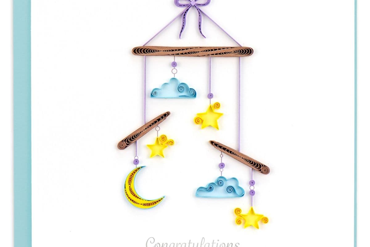 Night Sky Baby Mobile Greeting Card CG816