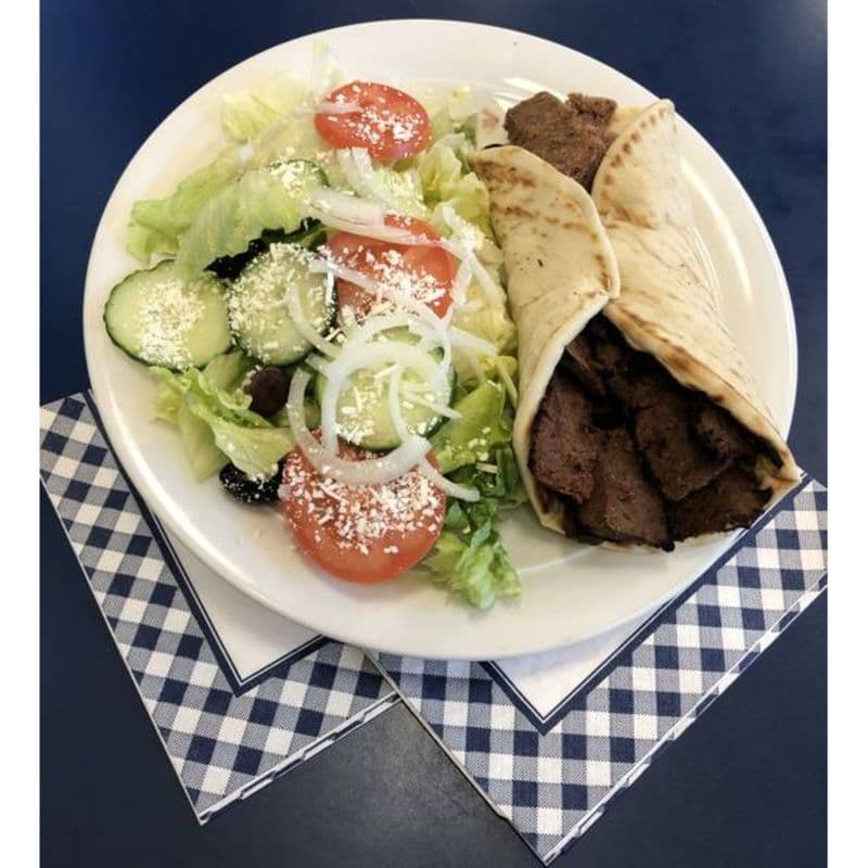 Gyro Sandwich Greek Salad Combo