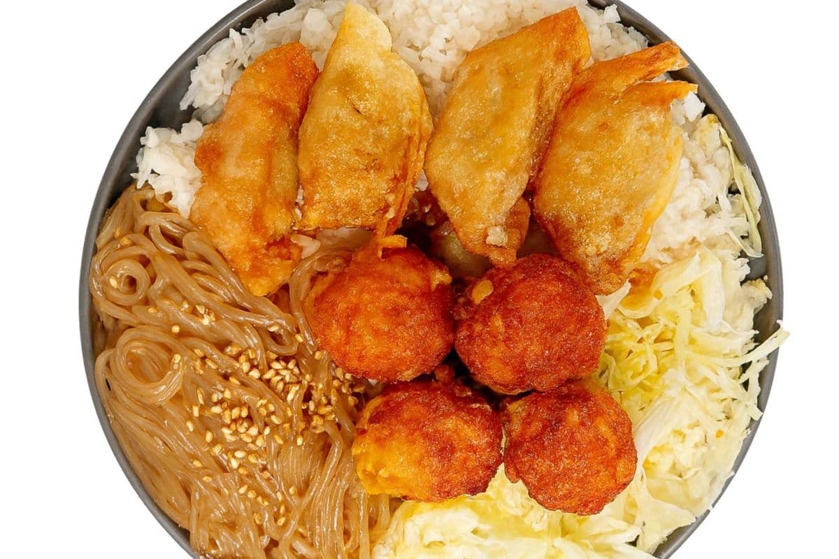 Rice Bowl-Fried Shrimp Shu Mai
