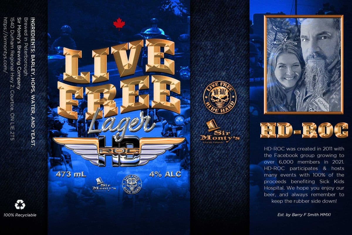 Live Free Lager (1 x 473 ml Can)