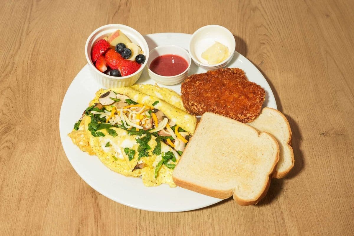 Mushroom and Spinach Omelette