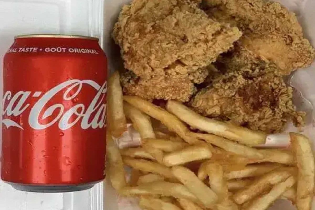 Combo 1 Poulet frit / Fried Chicken Combo 1 (2pcs+french fries+drink)