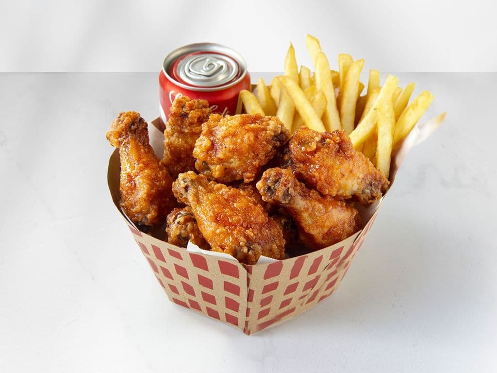 Chicken Wings (1 lb) with Small Fries & Pop