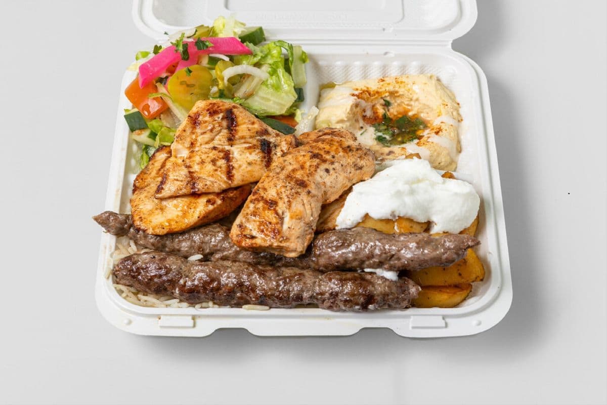 Mix Chicken Kebab and Minced Beef Kebab (Plate)