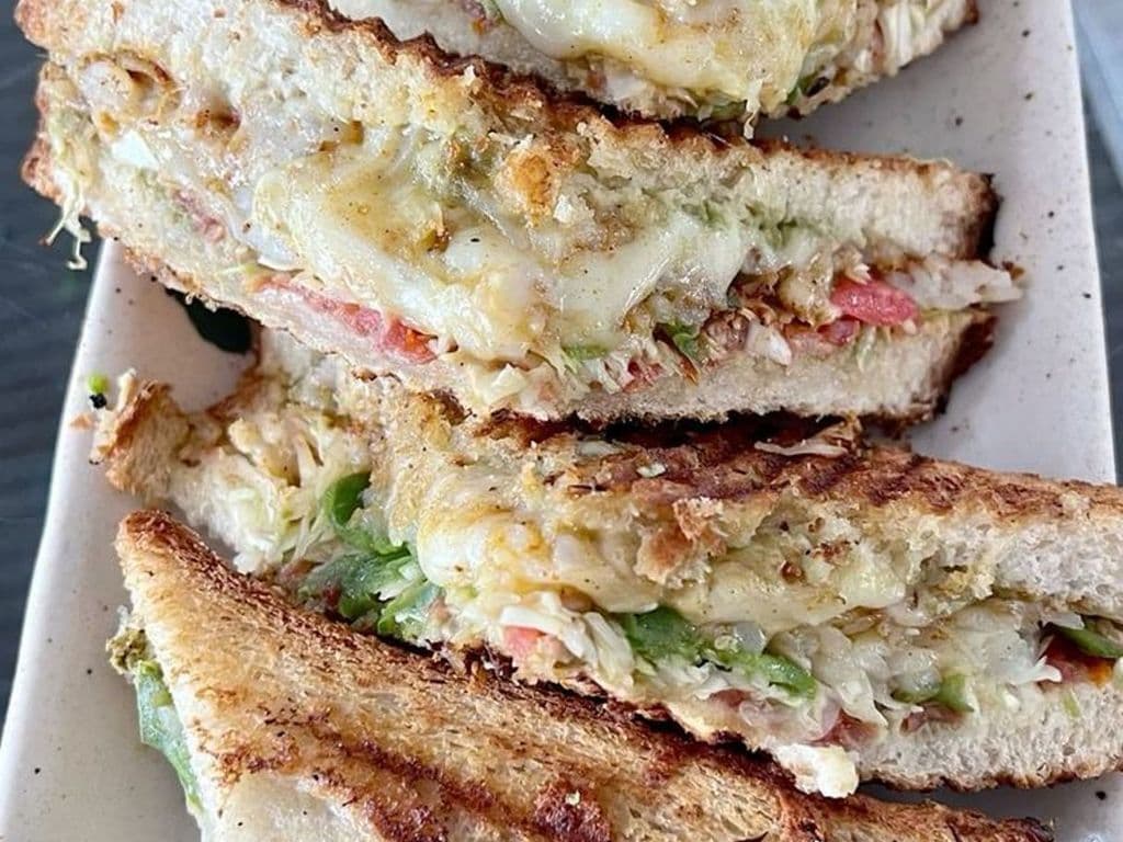 Veg. Sandwich with Fries
