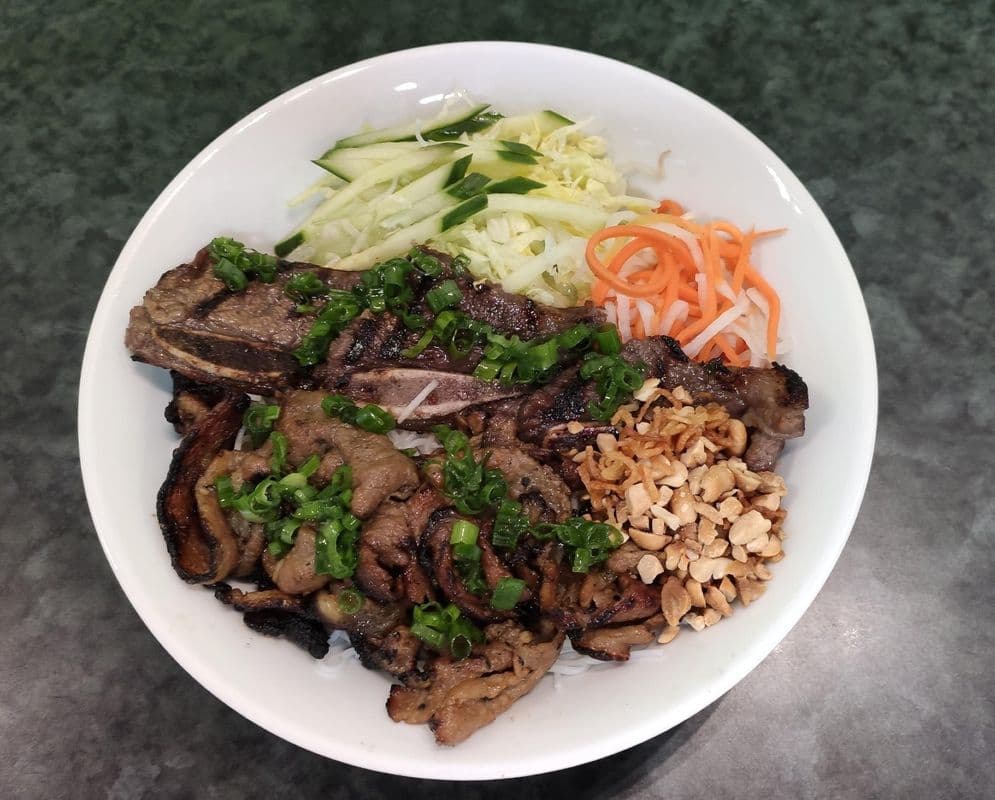 48. Bún Sườn Bò Nướng, Thịt Nướng