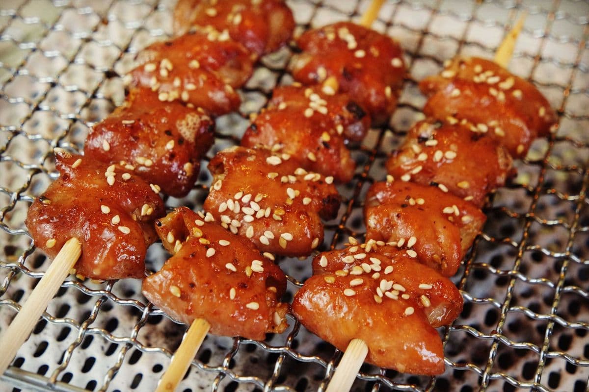 Grilled Pork Intestine (2 Skewers) / 碳烤 大肠