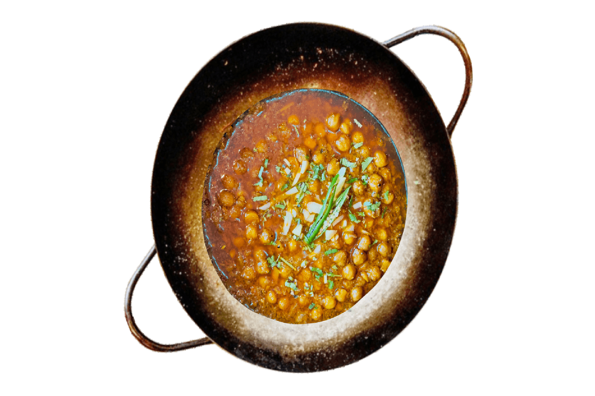 Naan Cholay (Chickpeas Curry with One Naan)
