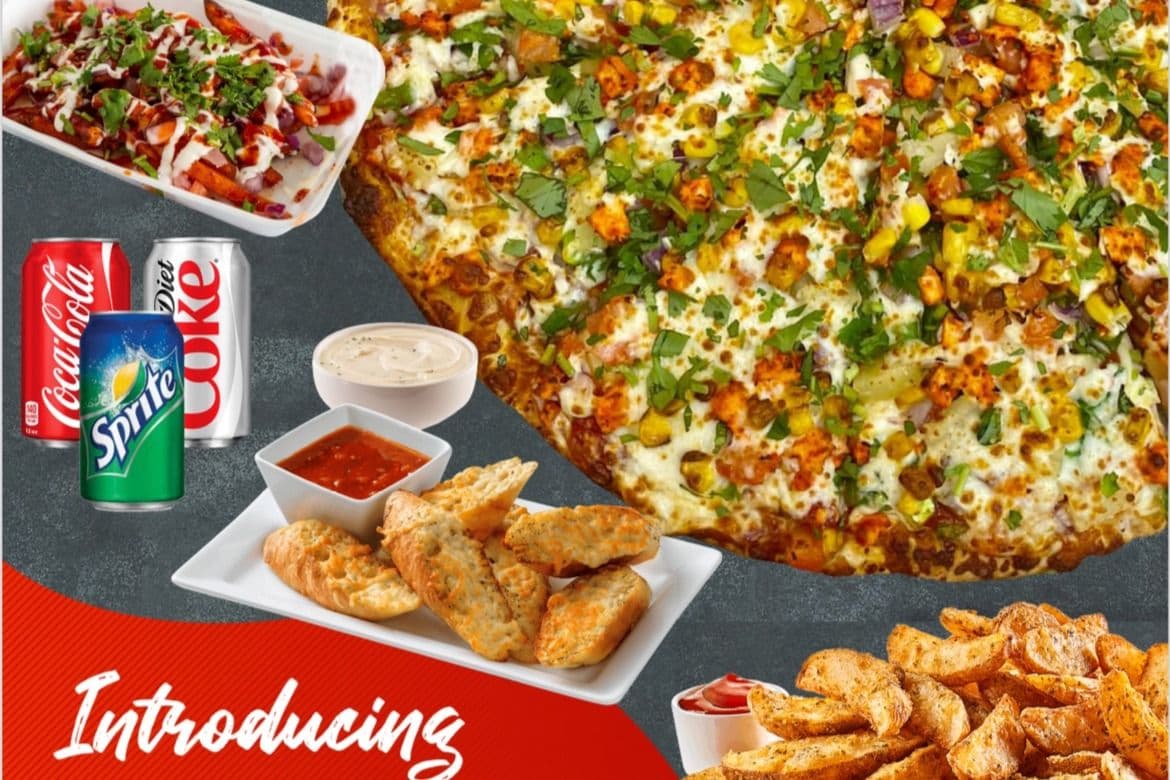 Large Veggie Pizza Combo with 2 Dipping & 2 Pops