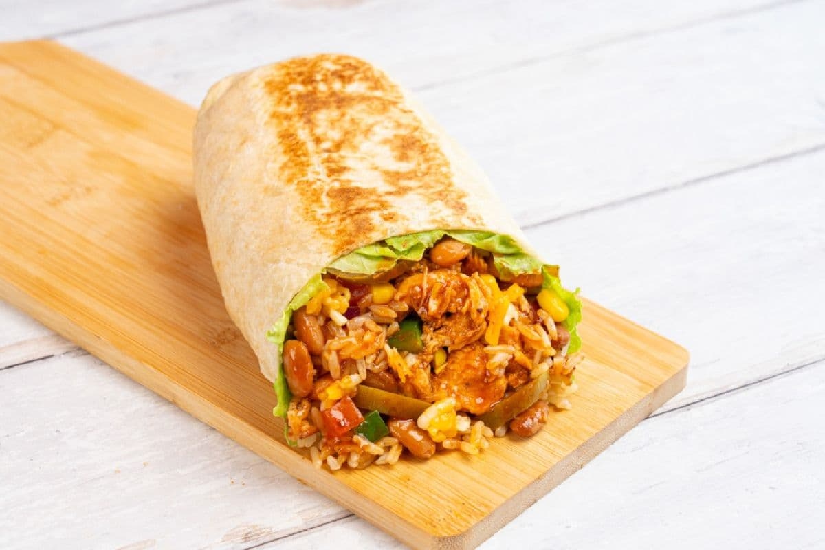 Burrito au poulet épicé sans gluten / Gluten-Friendly Spicy Chicken Burrito