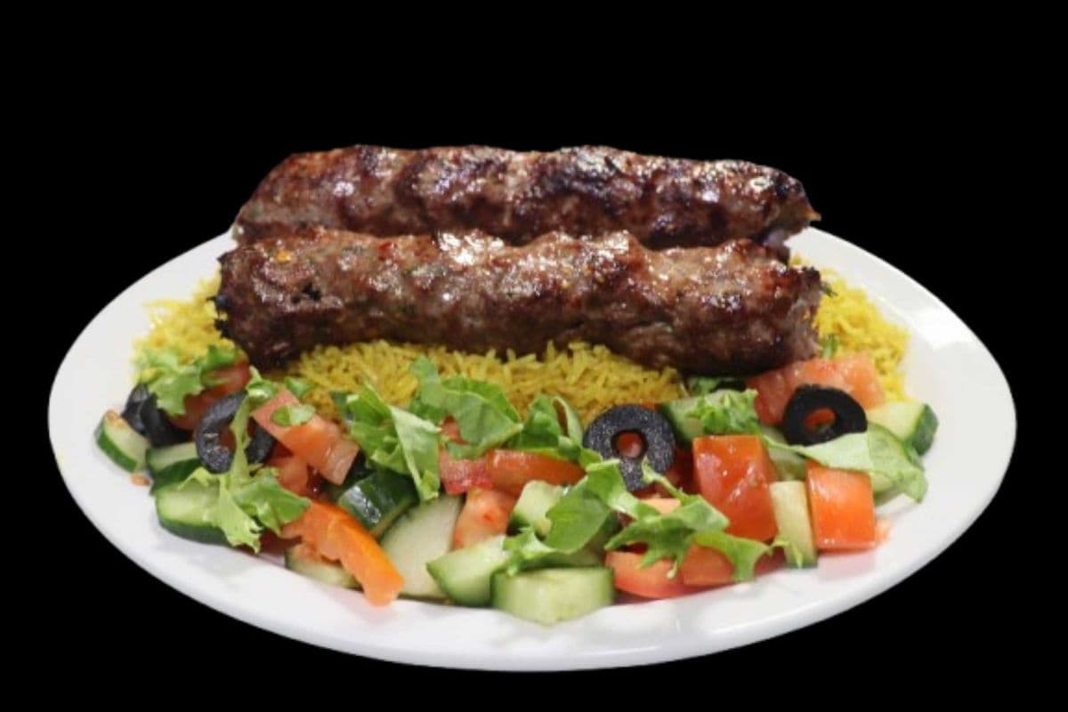 Sizzling Kebab on the Rice