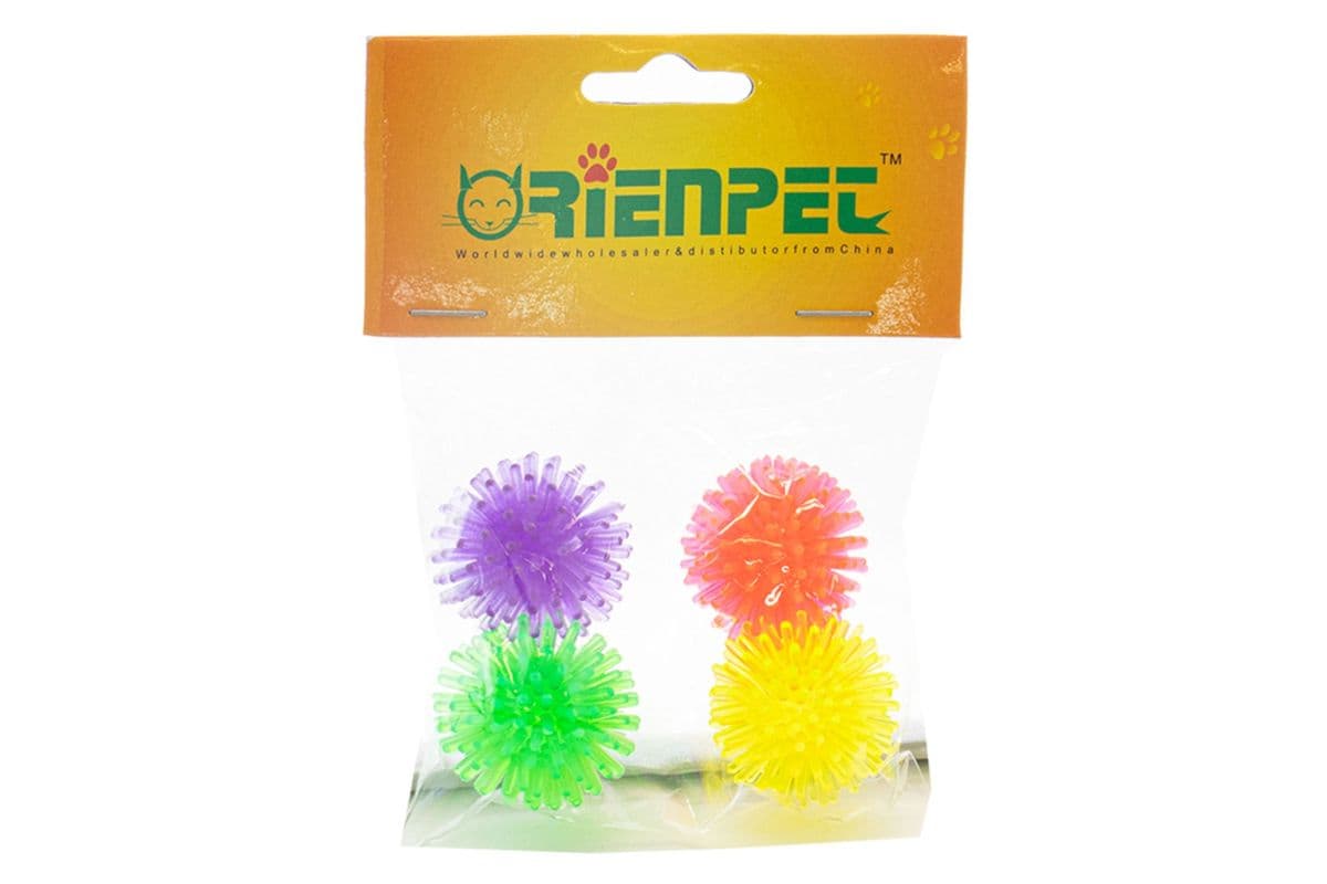 Pampered Pal Soft Spiky Ball Cat Toy (4 Pack)