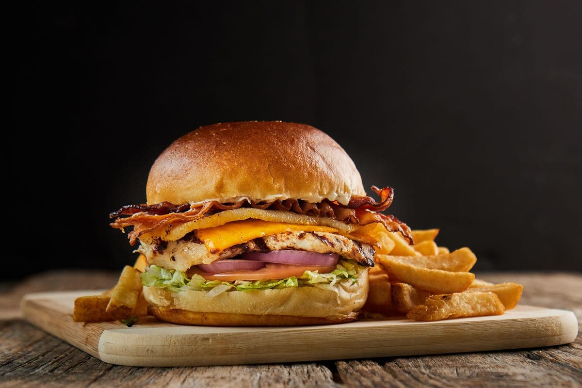 Ultimate Bacon and Cheese Chicken Burger