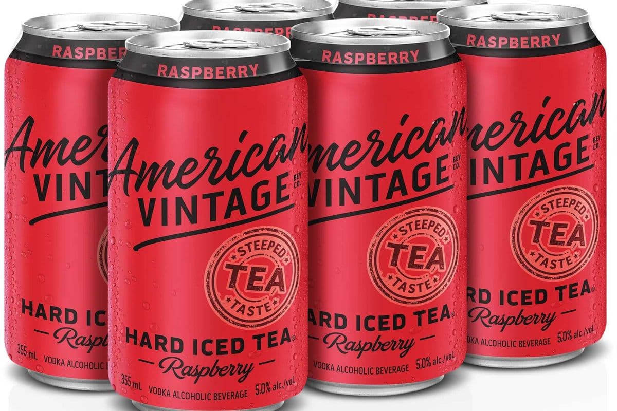 American Vintage Hard Iced Tea Raspberry (6 x 355 ml Cans)
