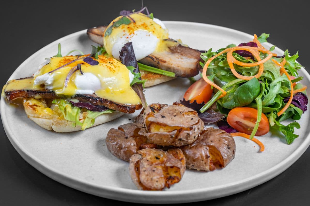 Chashu Eggs Benny