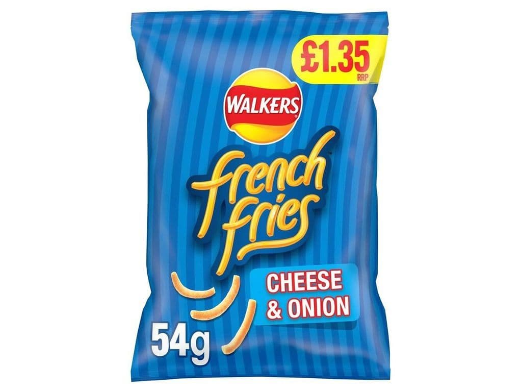 Walkers French Fries Cheese and Onion UK Pungent Crisps 54g