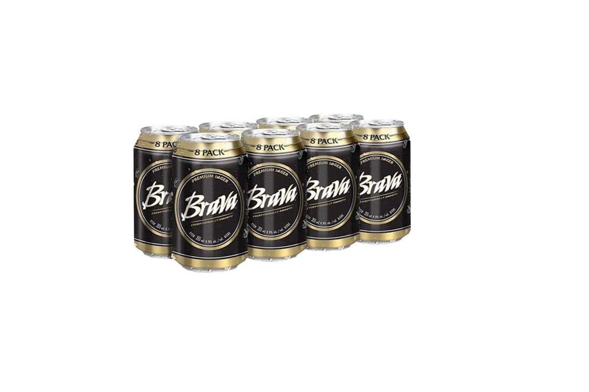 Brava 8 Pack Cans (8 x 355 ml Cans)
