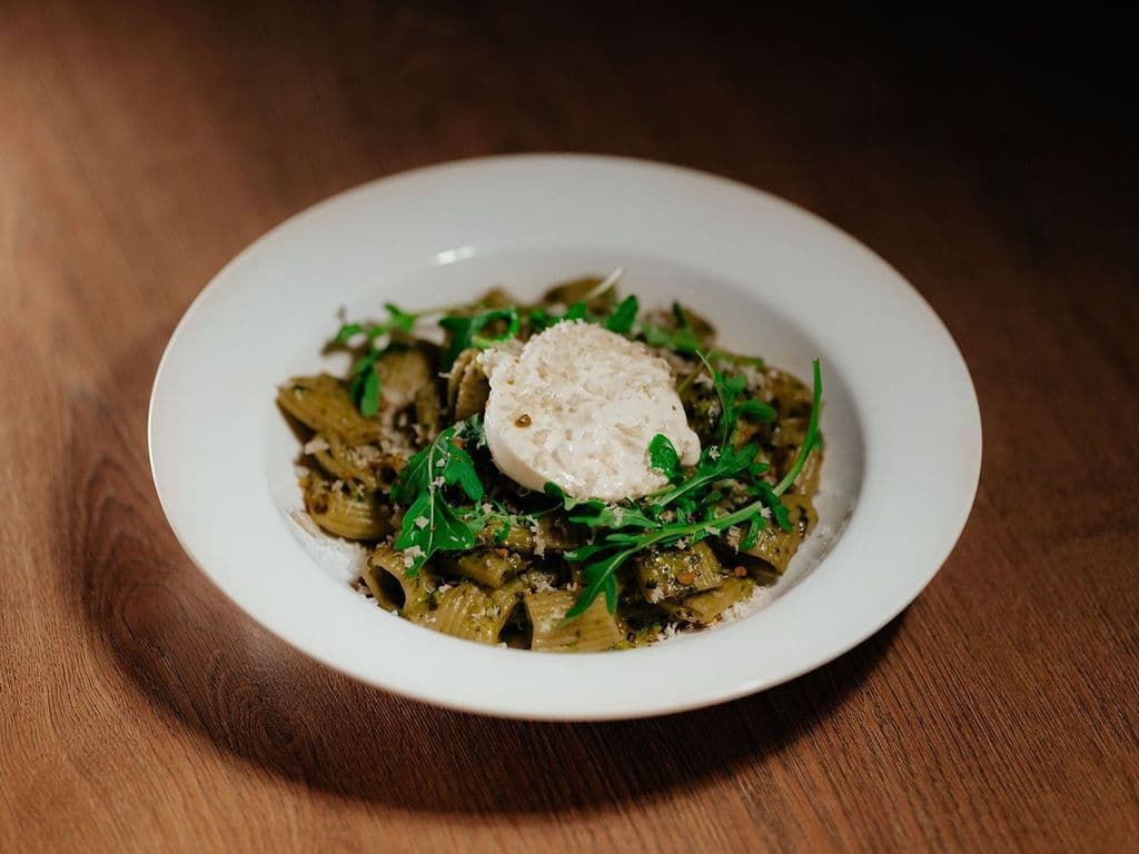 Rigatoni al Pesto with Burrata