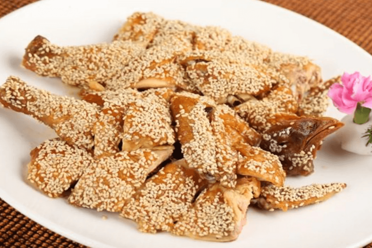 3. Sesame Chicken with Peking Sweet-and-Sour Sauce