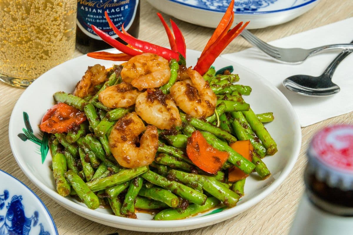 Sambal Green Beans with Shrimp