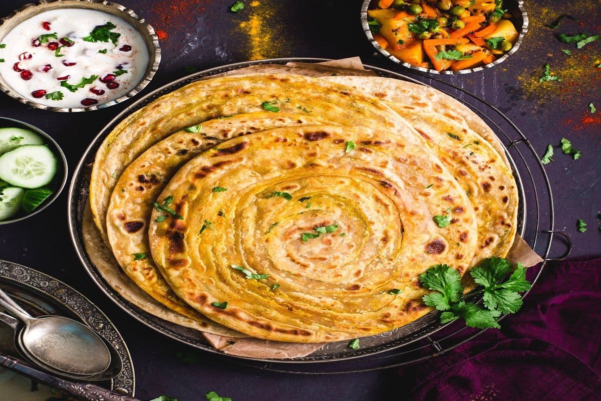 Lachha Parantha Plate