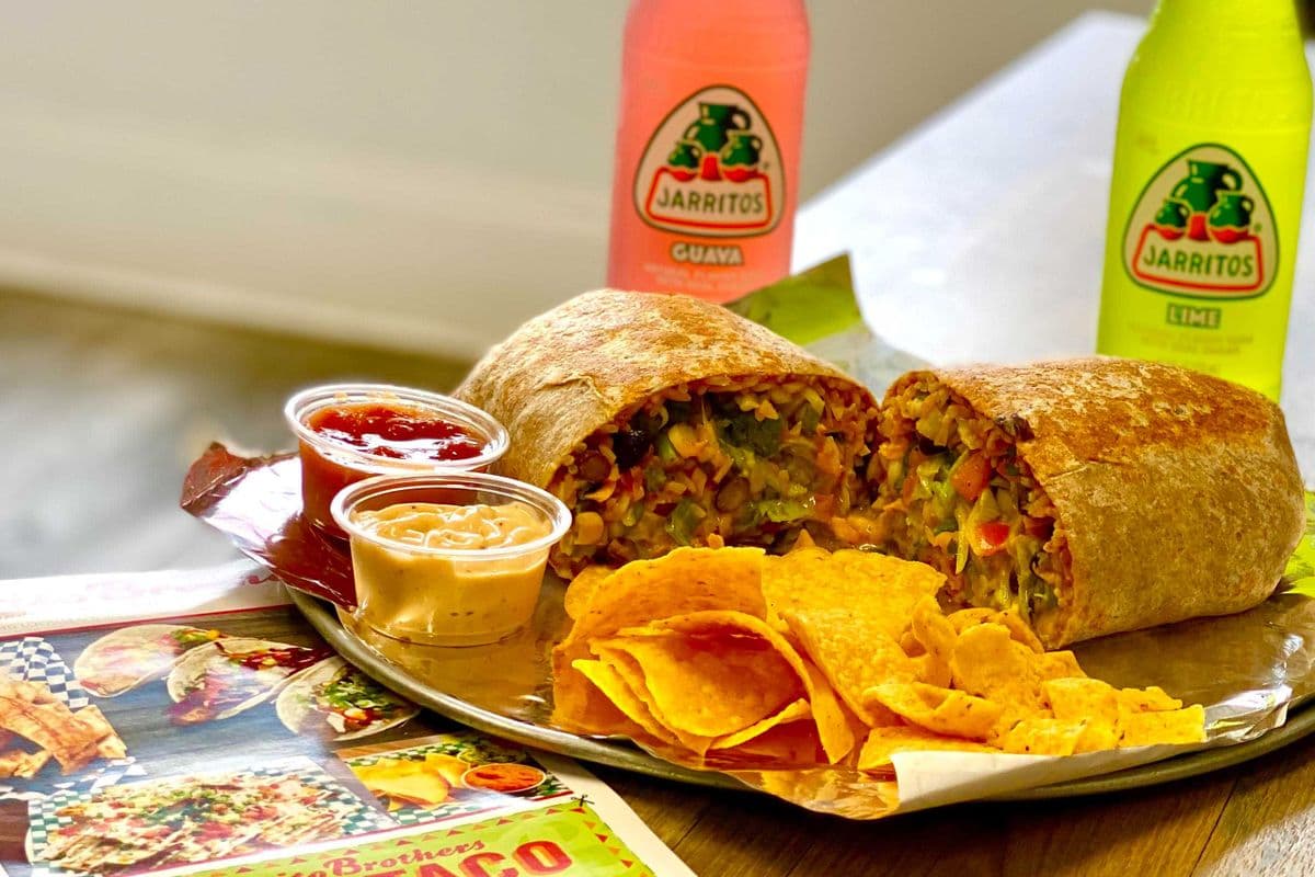 10" Vegetarian Burrito Combo