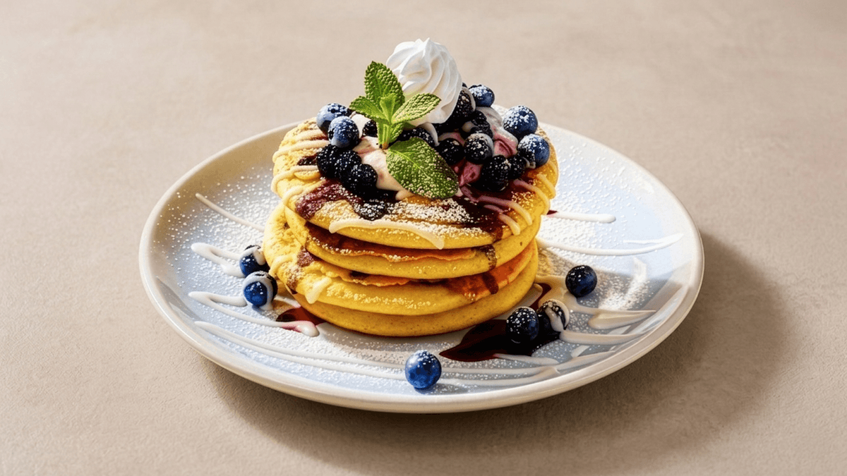Lemon Blueberry Pancakes / Pancakes citron et bleuets