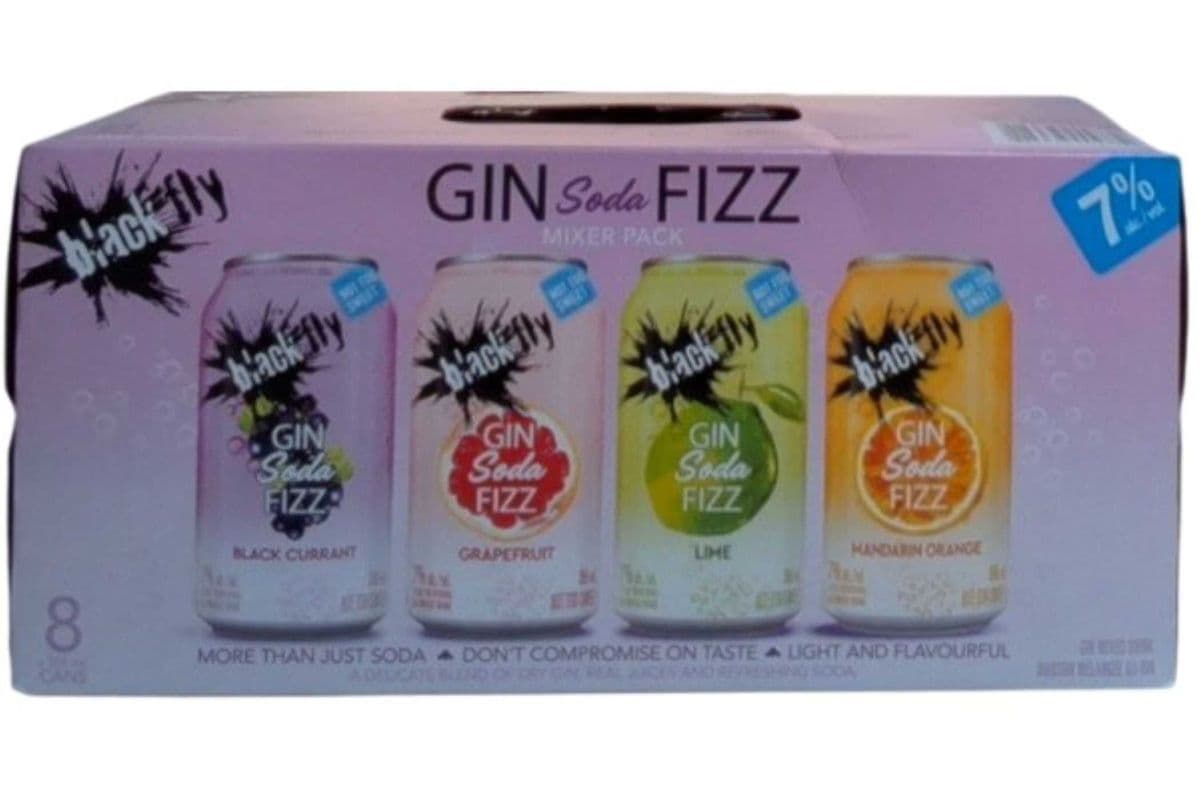BLACK FLY GIN SODA FIZZ MIXER-8x355ml (1 x 8 x 355ml)