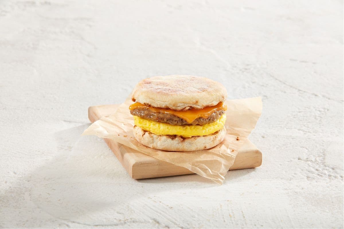 Sausage, Egg, and Cheese on an English Muffin
