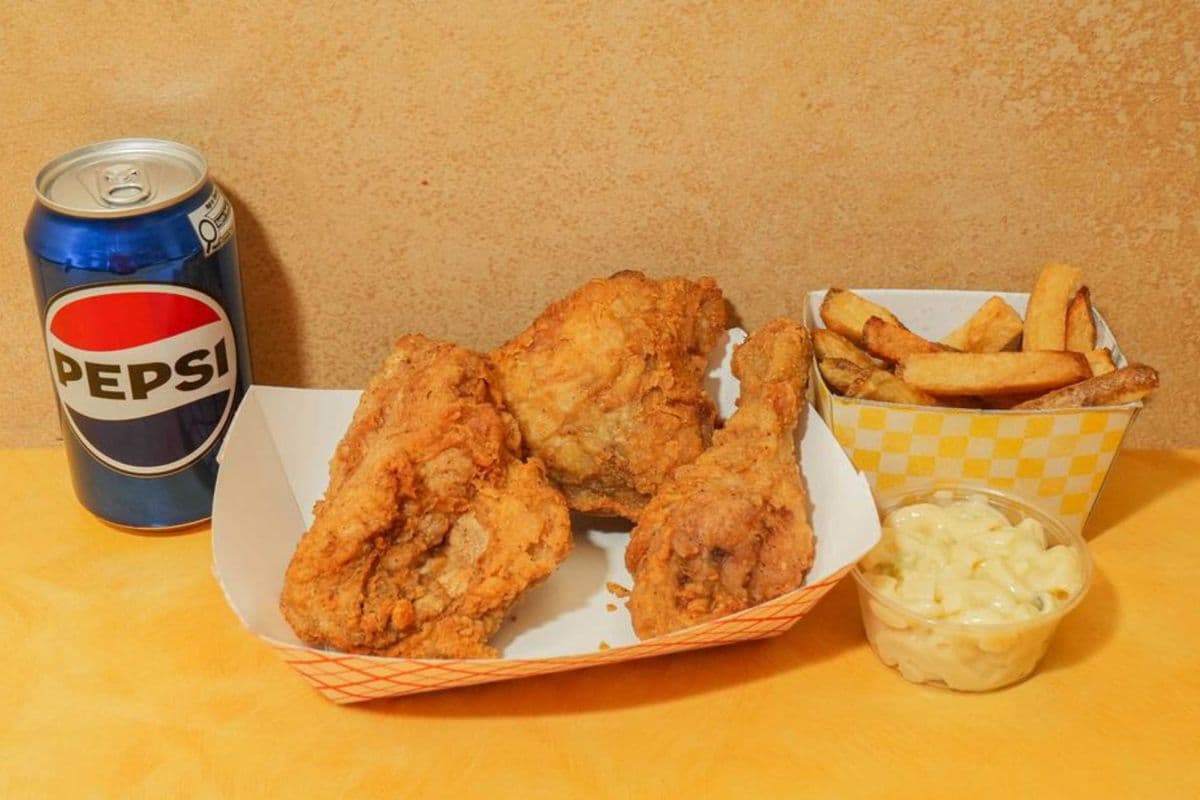 3 Pieces and Wedges or Fries (3 pcs + Sm W/F)