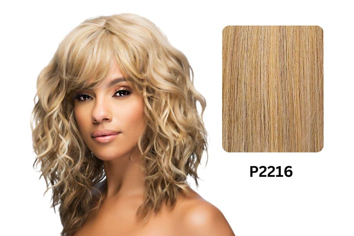 (P2216) Amore Mio 16″ Layered Body Wave Razor Cut With Swept Bang - AW-FAJAR