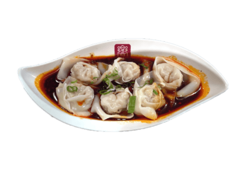 紅油鮮蝦豬肉炒手6pcs (辣🌶) / Prawn and Pork Wontons in Spicy Chili Sauce 6pcs (Spicy🌶)