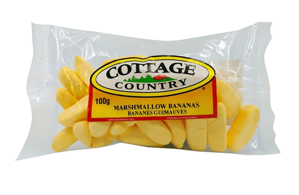 Marshmallow Bananas (100 G) (150 Cal)