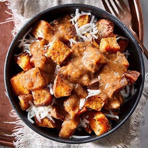 Sweet Potato Copper Cube Poutine /