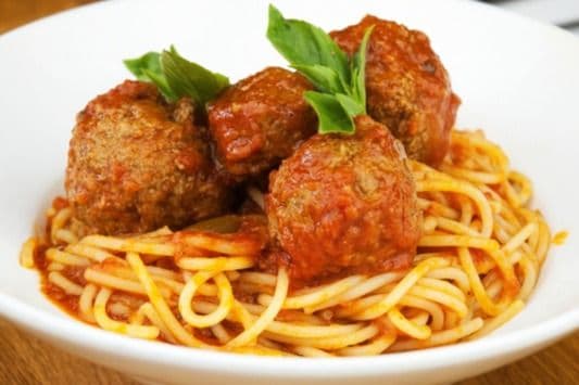 Spaghetti with Meatballs and Sauce